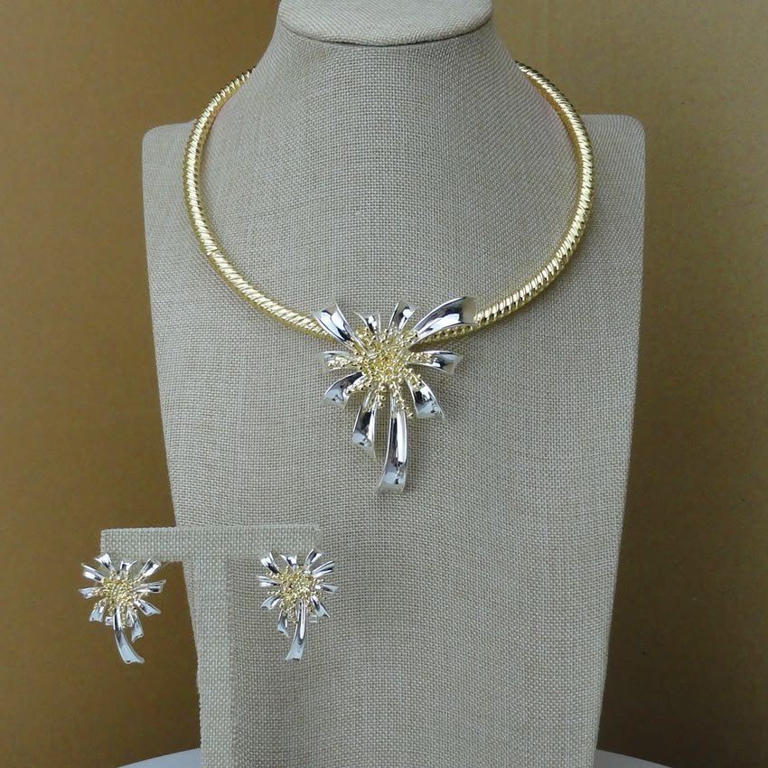 Gold Plated Necklace Set with Earrings product image
