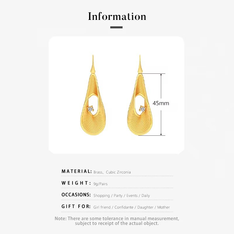 Matte gold earrings