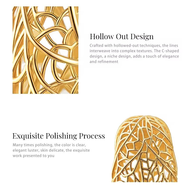Shiny gold plated big chunky hoop earrings